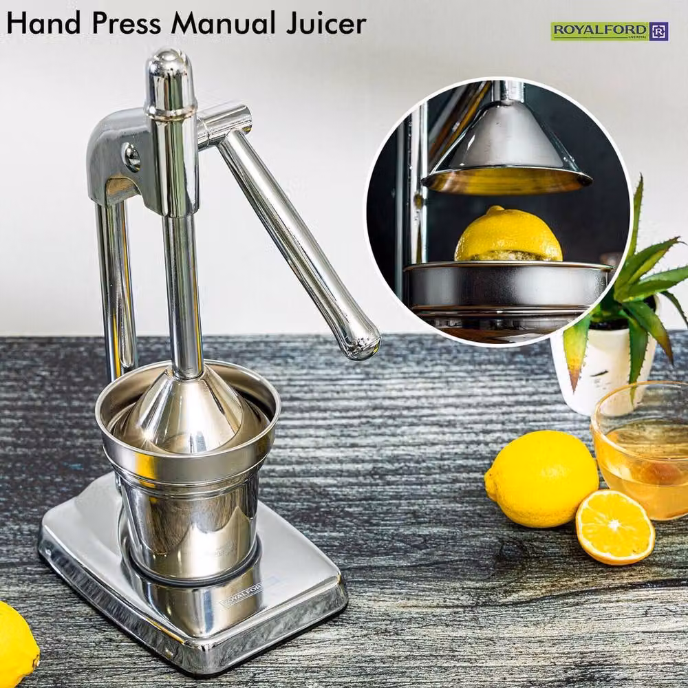 EONLION Silver Citrus Juicer Hand Press Fruit Squeezer and Juice Extractor – 4