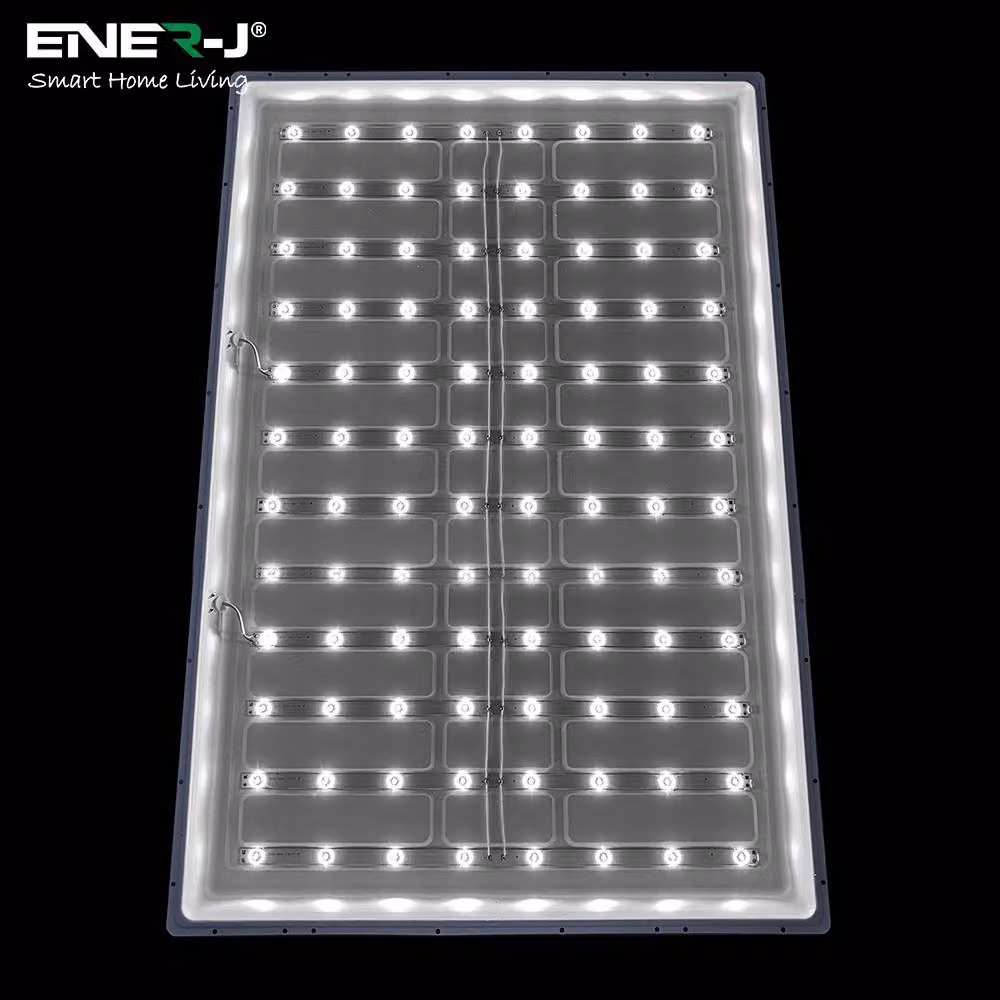 ENER-J Pack of 2 CCT Switchable 60W LED Panel Lights, White, W/D/H: 119.5 x 59.5 x 5.95 cm – 3