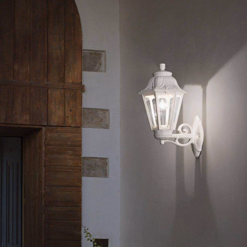 Netlighting Anna White Outdoor Flush Wall Lantern IP44 E27 H: 27.5 cm, W: 22 cm, D: 22 cm – 2