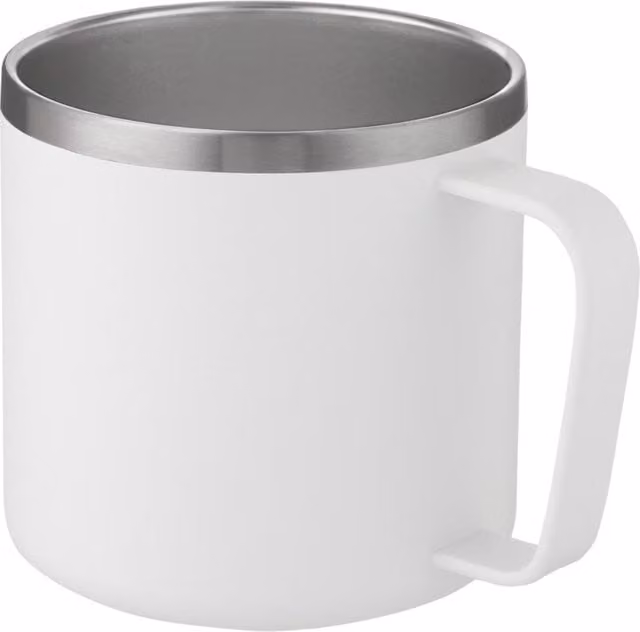 Avenue Nordre Double Walled Stainless Steel Mug, White, 350 ml