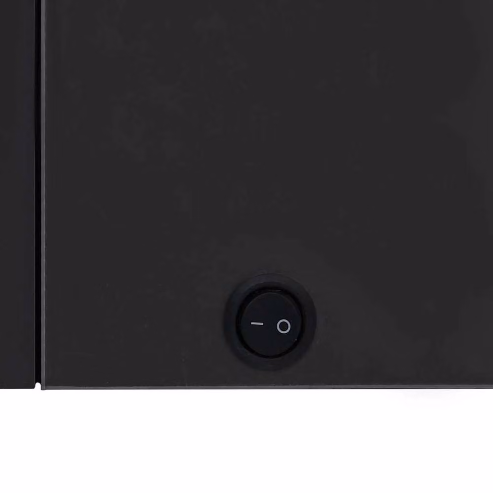 Berkfield Home LED Bathroom Mirror Cabinet in Black Anthracite with Integrated Lighting and Internal Shelves, W/D/H: 89 x 14 x 62 cm – 4