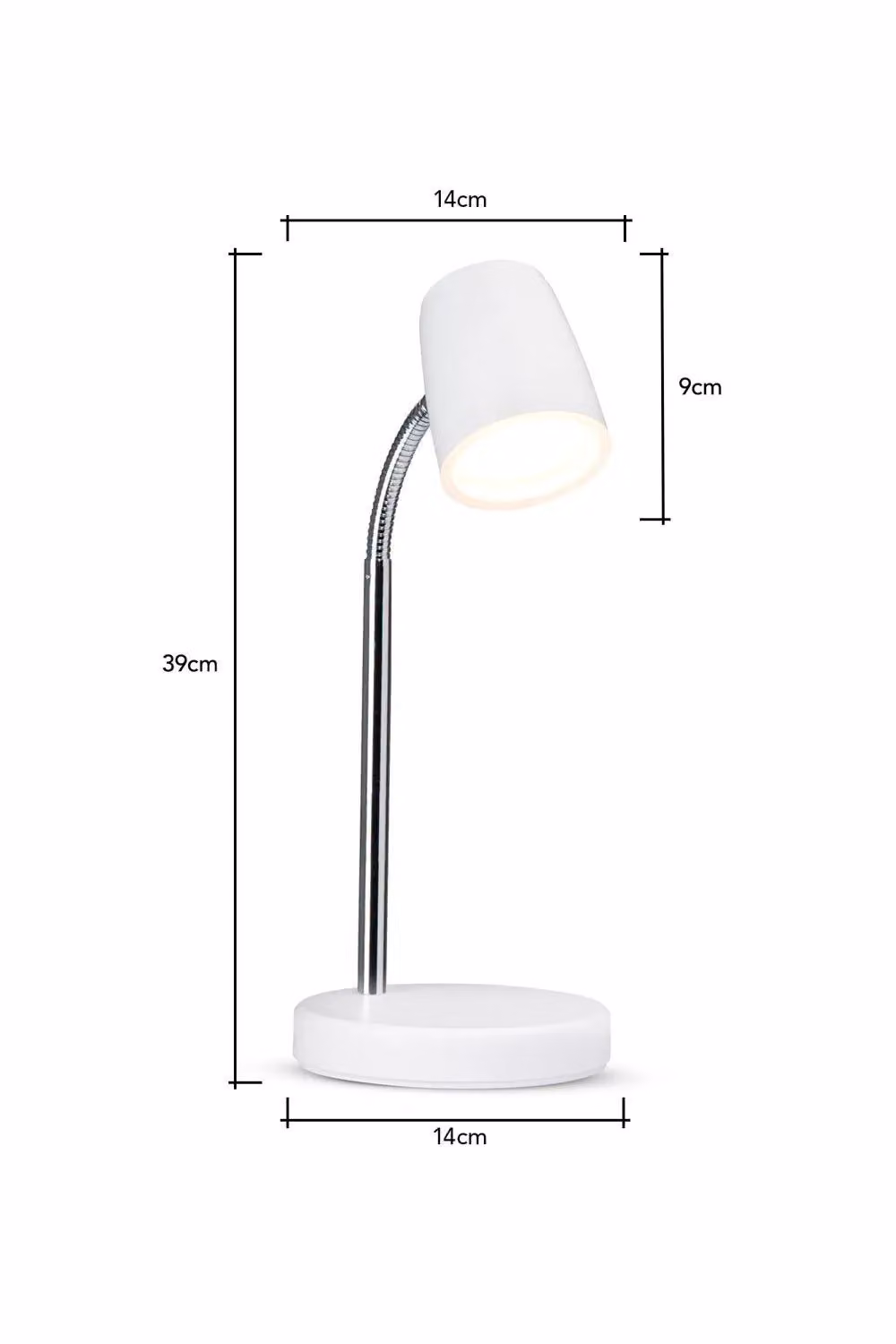 BHS Lighting Glow Adjustable Task Table Lamp in White – 2