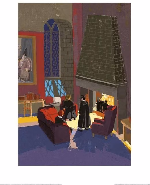Harry Potter The Common Room Multicolour Paper Poster Illustration