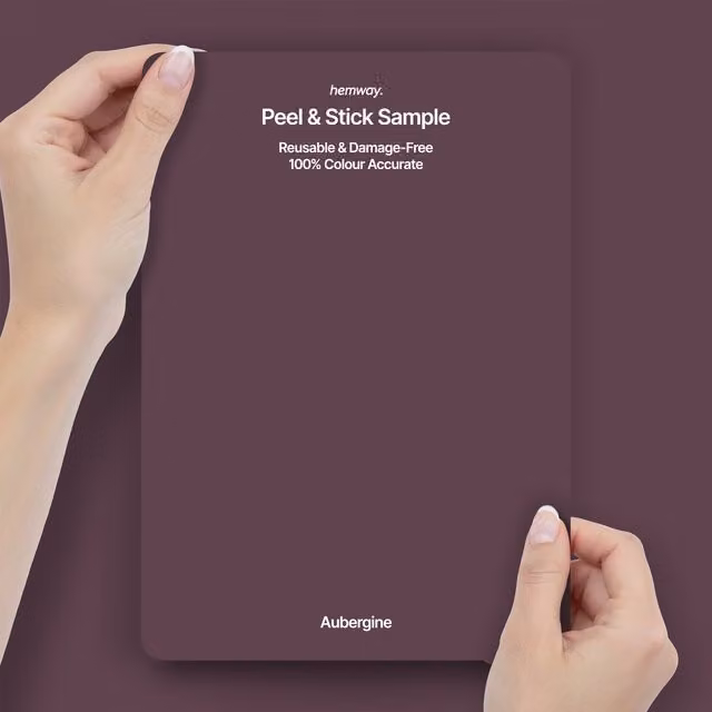 Hemway Interior Paint Sample Swatch in Aubergine (Peel and Stick)