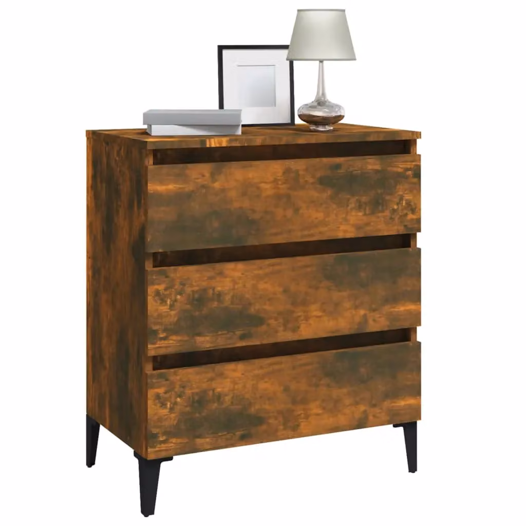 Berkfield Home Smoked Oak Sideboard in Brown, W/D/H: 60 x 35 x 69 cm – 3