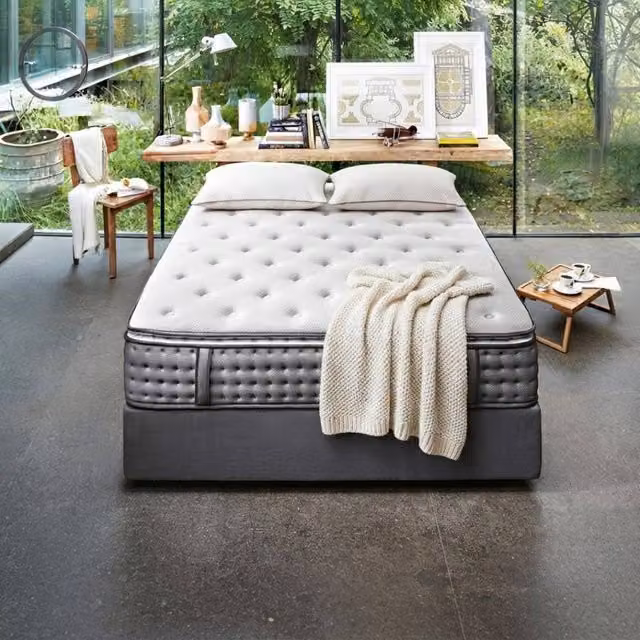 Stratus Interiors Duchess 5000 Pocket Hybrid Pillow Top Mattress in White, W/D/H: 140 x 200 cm