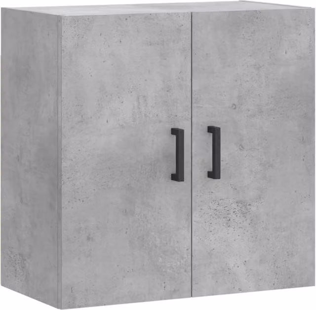 Berkfield Home Wall Mounted Cabinet in Concrete Grey, W/D/H: 60 x 31 x 60 cm
