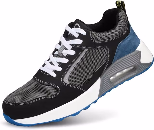 Safety Brands Men's S1P Steel Toe Cap Safety Trainers, Water Resistant, Black, Size 9
