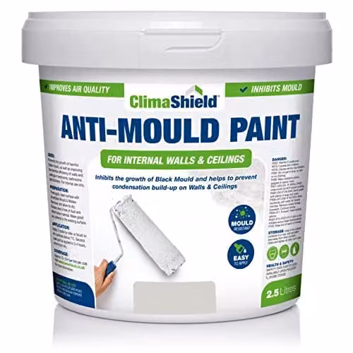 ClimaShield Anti Mould Water Based Dispersion Paint in Wessex Stone, 2.5L – 1