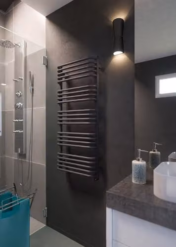 Terma Alex One Electric Towel Rail with Concealed Element, Grey, H x W: 114 x 50 cm – 5