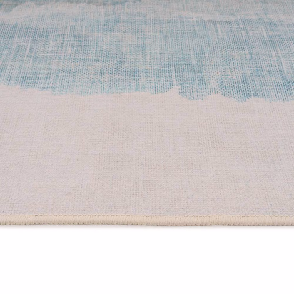 Kukoon Blue Abstract Machine Washable Long Hallway Runner Rug, W/D/H: 60 x 240 cm – 2