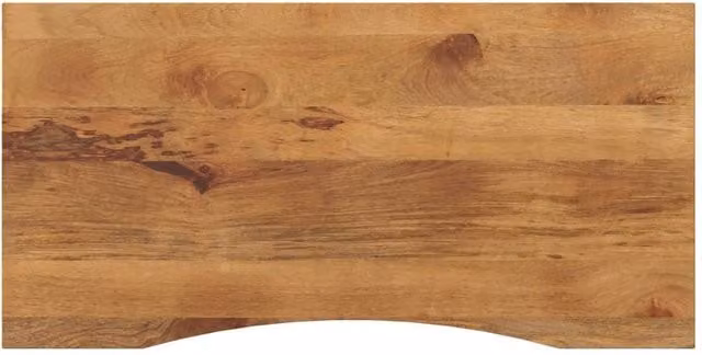 Berkfield Home Solid Wood Mango Desk Top with Curved Edges, Brown, W: 140 cm, D: 60 cm, H: 2.5 cm – 1