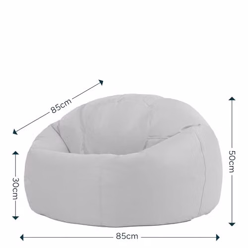 Bean Bag Bazaar Kingston Outdoor Bean Bags with Filling, 2 Pack, Grey – 3