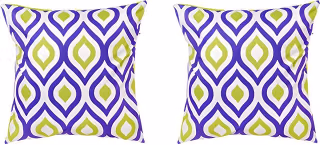 Gardenista Purple Graphic Printed Outdoor Garden Scatter Cushion, Set of 2