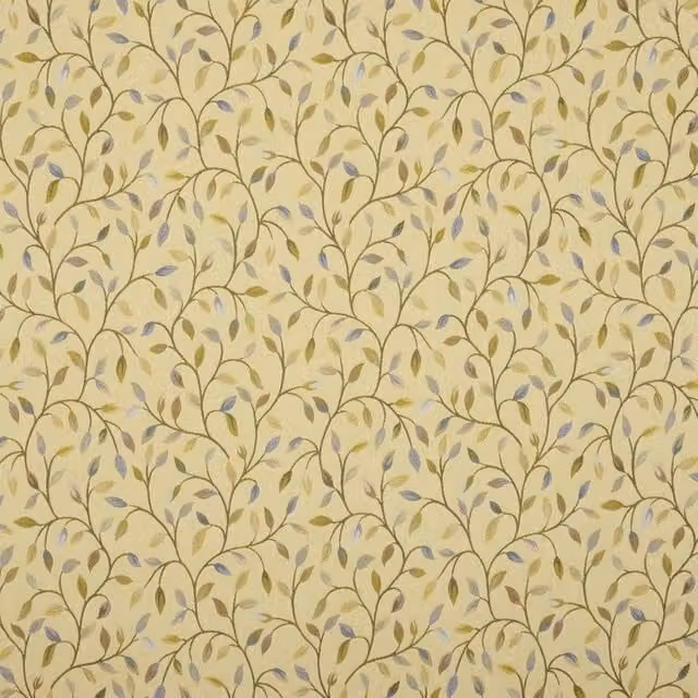 Terrys Cervino Floral Fabric Spring Panel in Yellow and Beige with Viscose and Cotton
