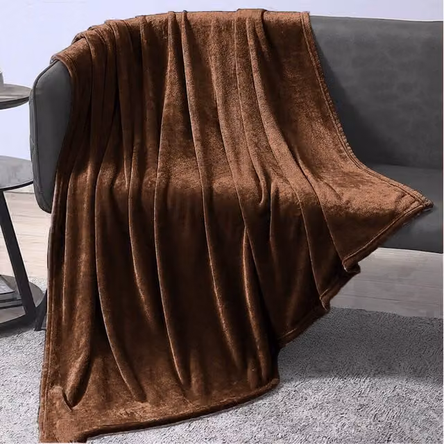 Ezysleep Faux Fur Super Soft Fluffy Throw in Brown, Width: 140 cm