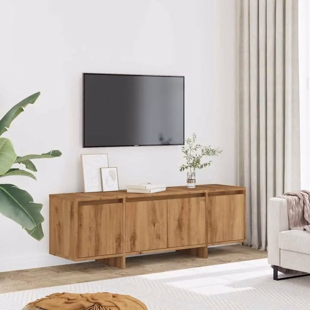 Berkfield Home Artisan Oak TV Cabinet in Brown, W/D/H: 120 x 40.5 x 40.5 cm – 3