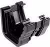 FloPlast Square to Ogee Left Hand Gutter Adaptor in Brown PVC