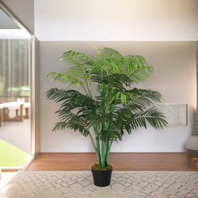FURNOS 125cm Tall Green Artificial Palm Tree – 1