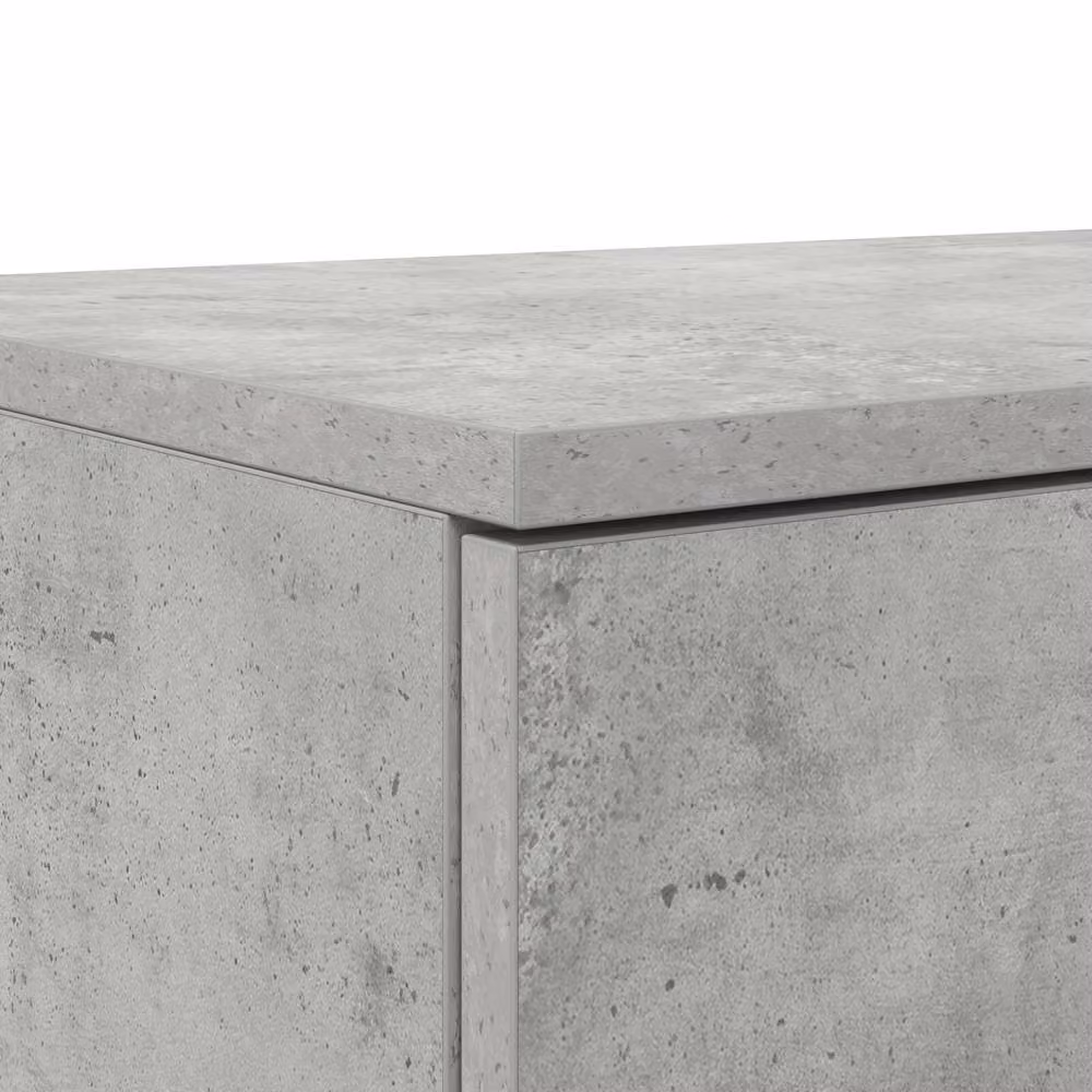 Berkfield Home Wall Mounted Bedside Table in Concrete Grey, W/D/H: 100 x 36.5 x 16.5 cm – 2