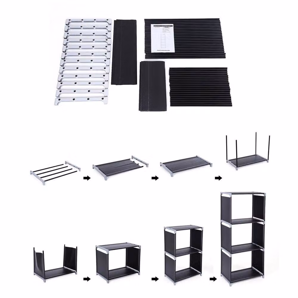 SONGMICS 5-Tier SPETLEK Storage Shelf and Bookcase in Black – 3