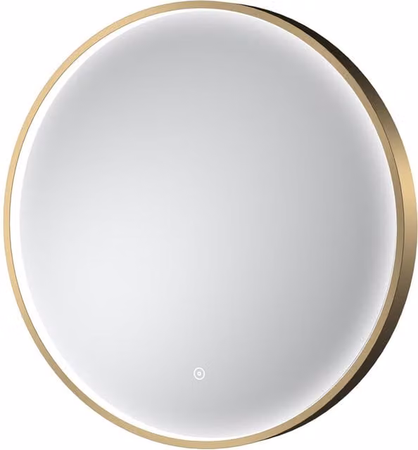 nuie LED Touch Sensor Round Mirror in Gold