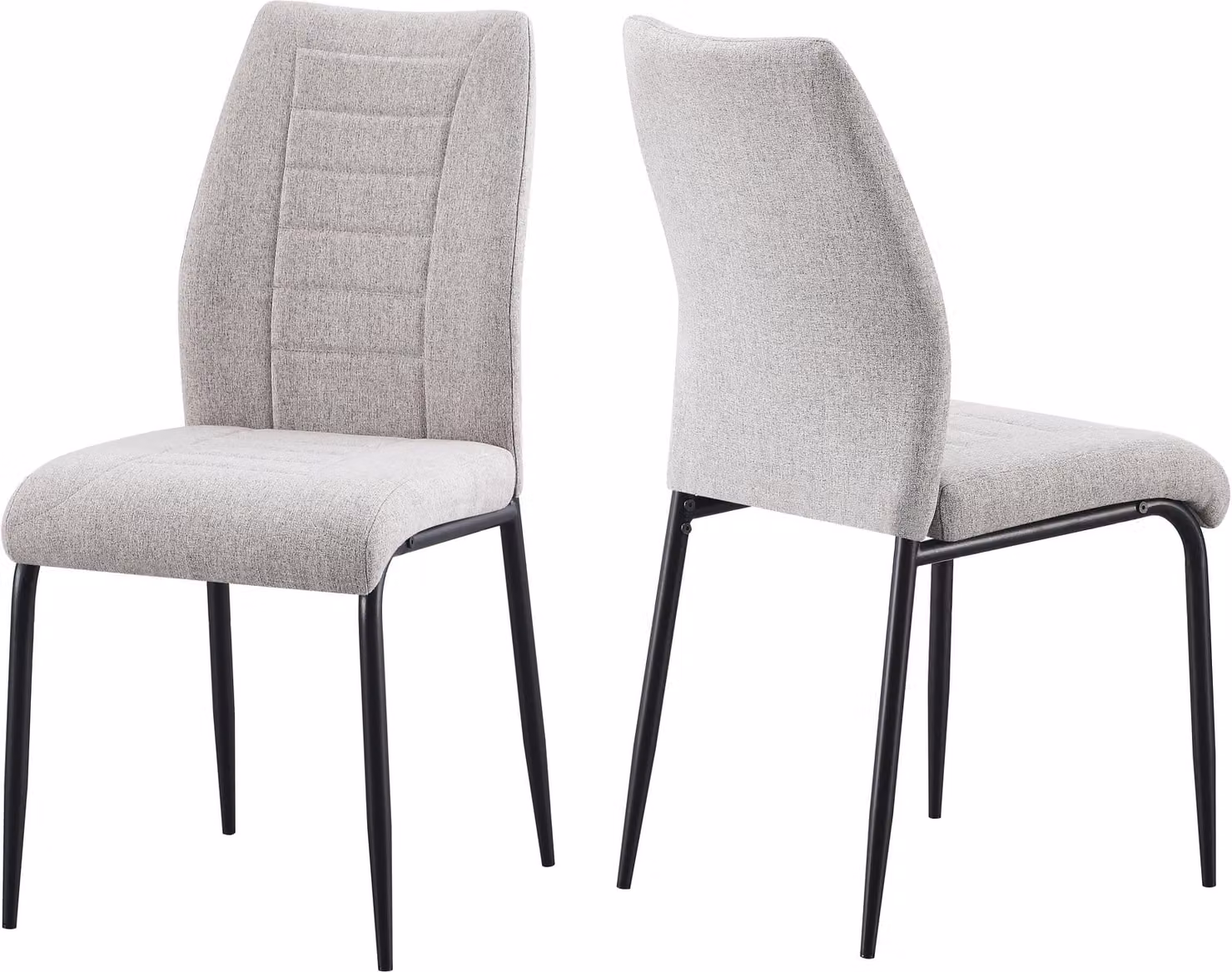 Seconique Chilton Dining Chairs Set of 4 in Grey Fabric – 2