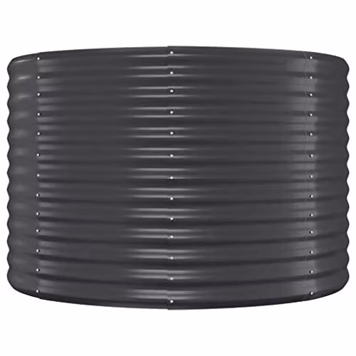 vidaXL Anthracite Powder-coated Steel Garden Planter, W: 322 cm, D: 100 cm, H: 68 cm – 3