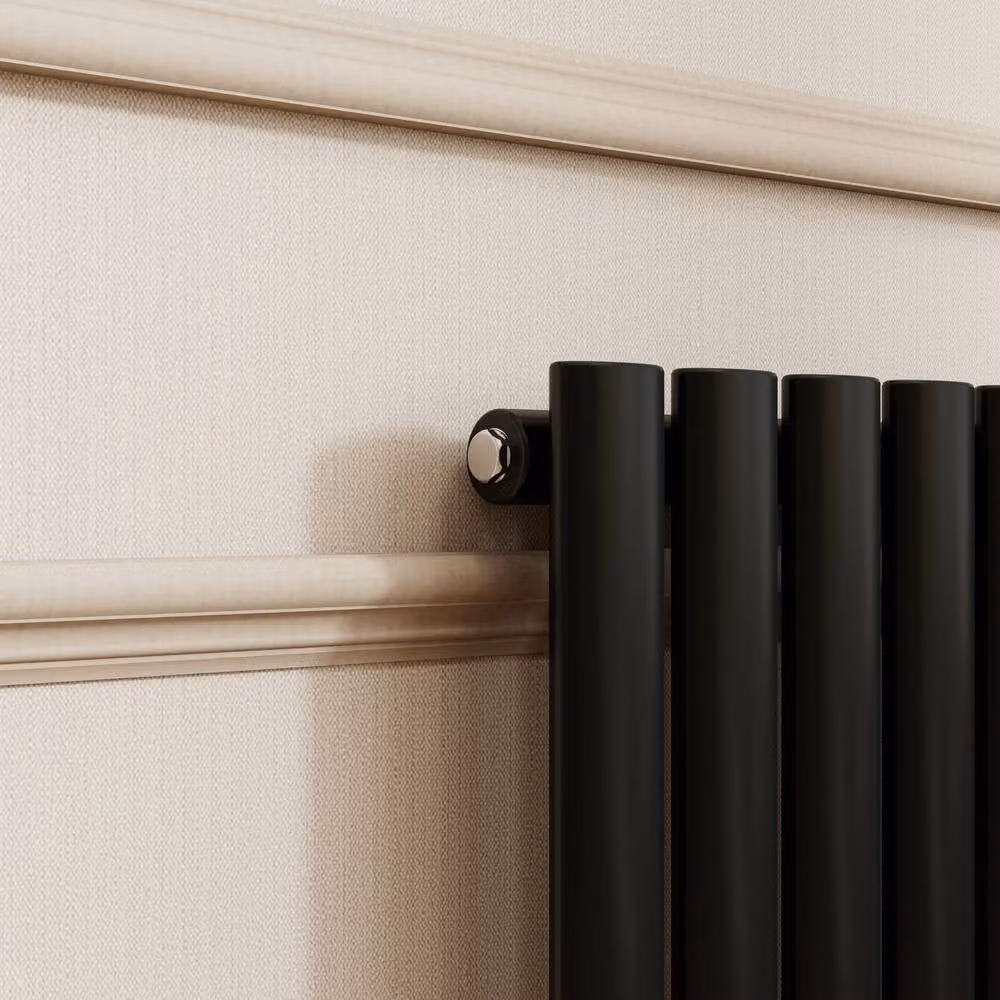 Banyetti Orva Black Vertical Single Oval Column Radiator H 180 cm x W 47.2 cm – 2