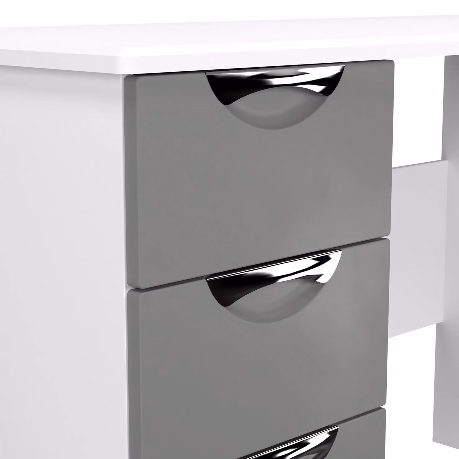 2 U Holborn 3 Drawer Desk in Dark Grey, Ready Assembled – 2