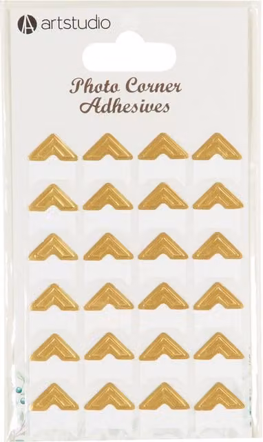 Art Studio Gold Photo Corner Adhesive Dots Pads