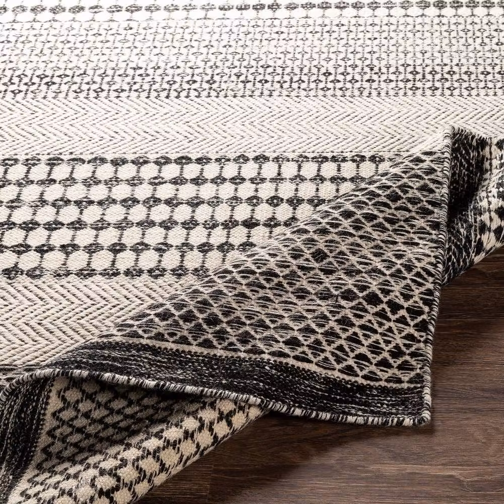 Livabliss Mardin Hand Woven Wool Bedroom and Living Room Rug in Black and Beige, W: 185 cm, D: 275 cm – 4