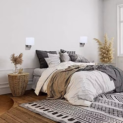 Netlighting Lyon LED Wall Fixture with Cylinder Drum Shade in Grey and Silver, E27 60W – 2