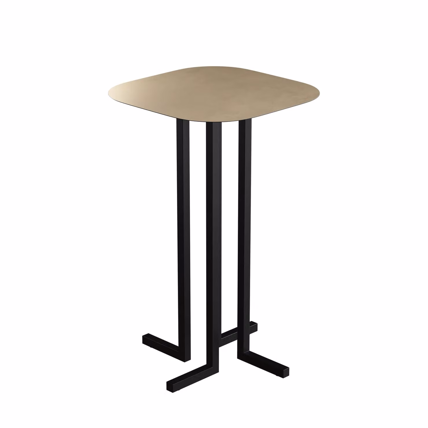 Dome Deco FALUN Art Deco Side Table in Beige Metal