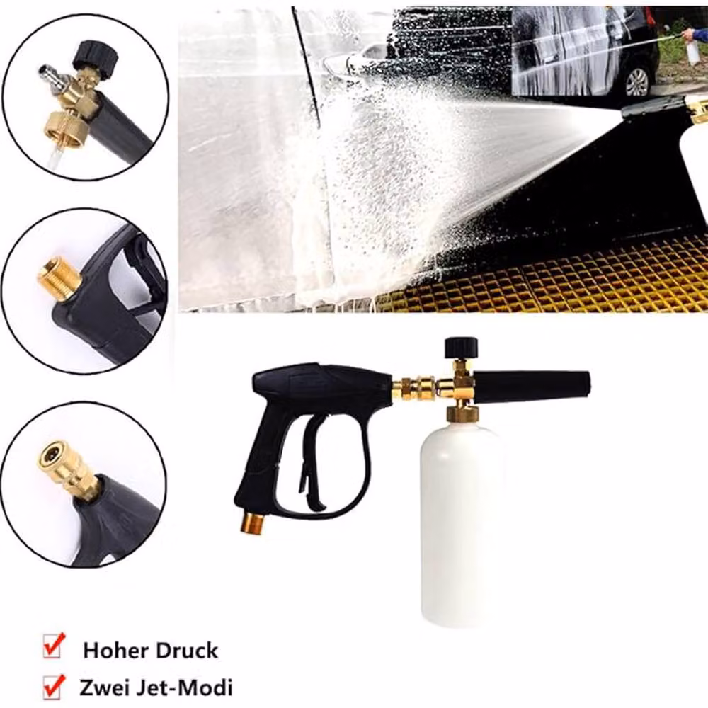 Ventryn 1/4" Quick Release Snow Foam Lance 1L Soap Cannon Pressure Washer in White and Transparent – 4