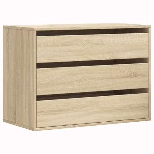 vidaXL Corner Chest of Drawers in Sonoma Oak, W: 80 cm, D: 41 cm, H: 58 cm