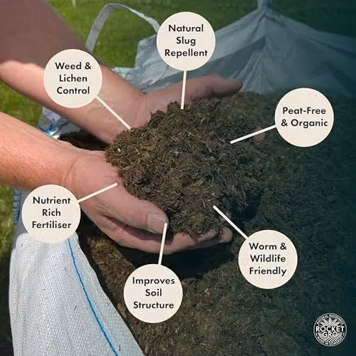 RocketGro Organic Magic Mulch 50 l Chemical-Free Natural Garden Mulch and Organic Fertilizer with Microbes and Nutrients – 3