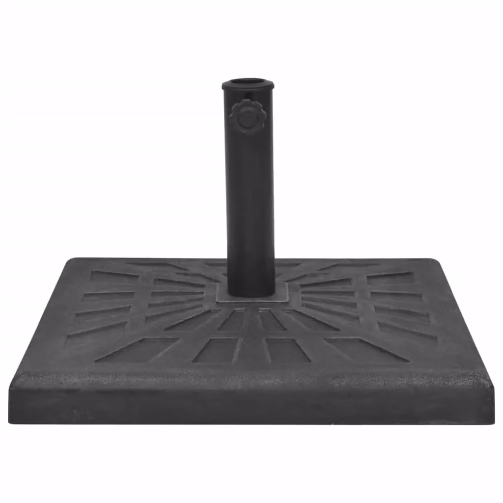 Berkfield Home Black Resin Square Parasol Base, 19 kg – 2