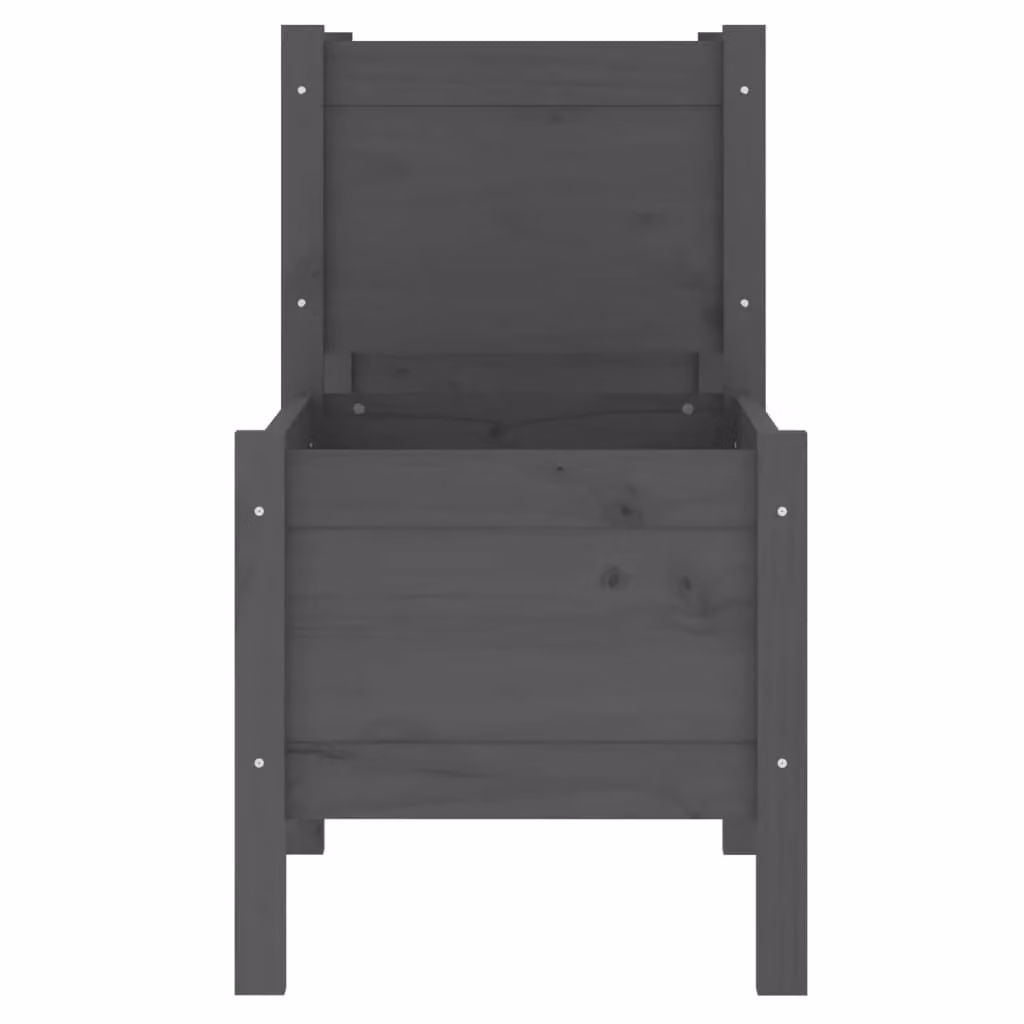 Berkfield Home Grey Solid Wood Pine Raised Bed Planter W: 245.5 cm, D: 44 cm, H: 75 cm – 3