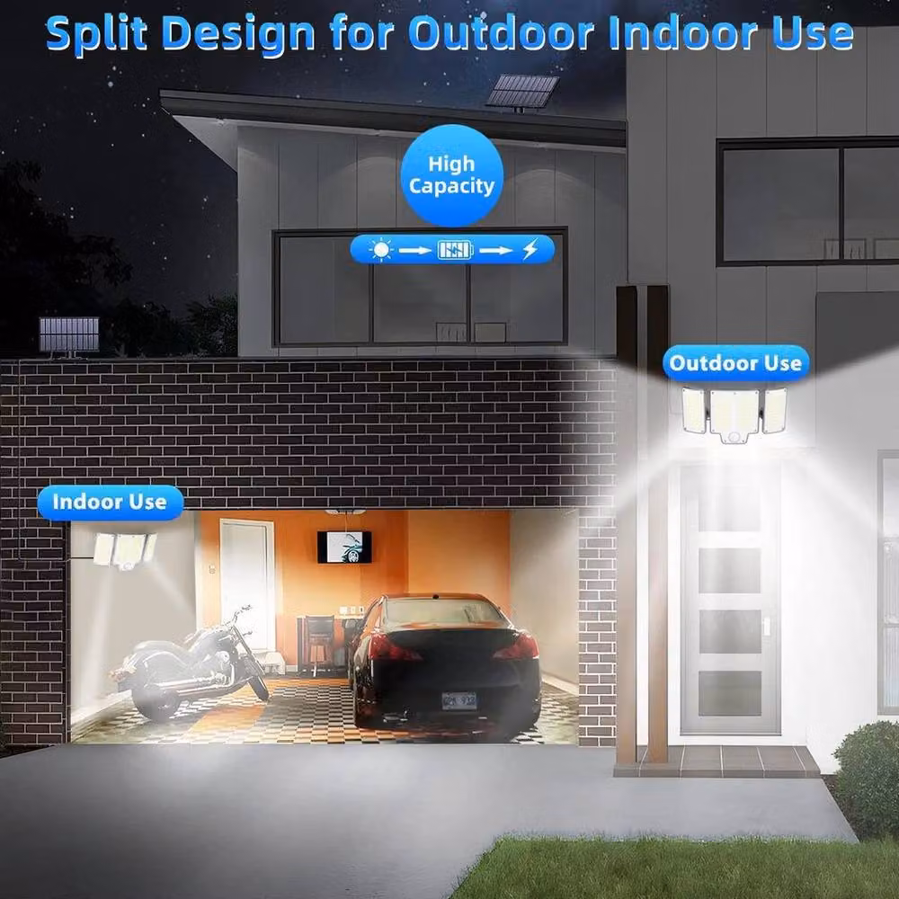 NESTLUNE 4 Pack Solar Powered LED Wall Lights with PIR Motion Sensor and Remote Control in Black – 2