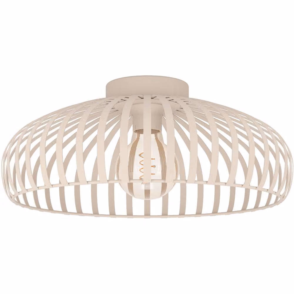 Loops Modern Metal Ceiling Light in Sand Beige with Replaceable E27 LED Bulb, W/D/H: 43 x 43 x 18 cm – 2