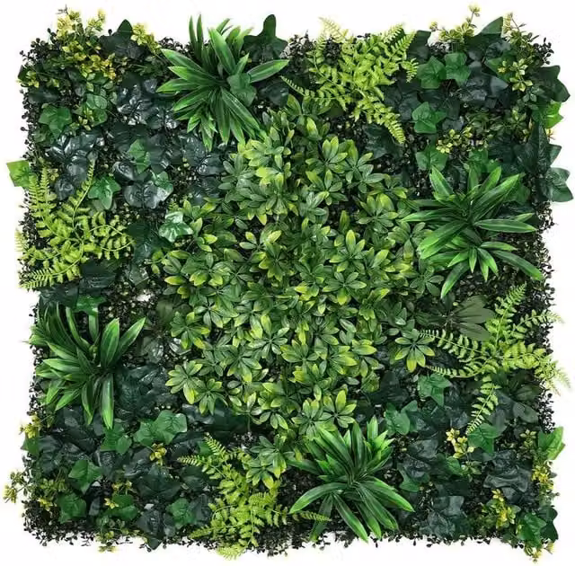 KORVIXA Green Artificial Floral Living Wall Panels, W/H: 100 x 100 cm