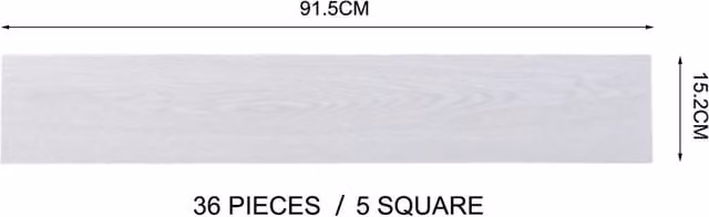 Livingandhome 36 Piece Self-Adhesive Grey Wood Effect PVC Flooring Planks