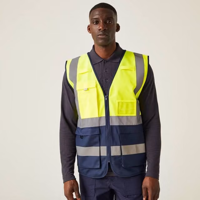 Regatta Men's Hi-vis Executive Polyester Vest in Blue, Size: XXXL – 1