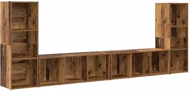 Berkfield Home Brown Engineered Wood TV Cabinet with Storage Shelves