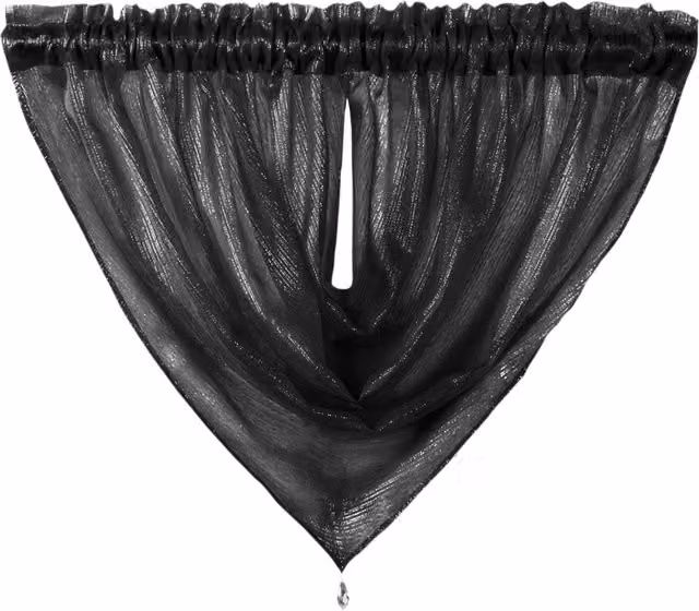 Velosso Shimmering Swag Fabric Panel in Black