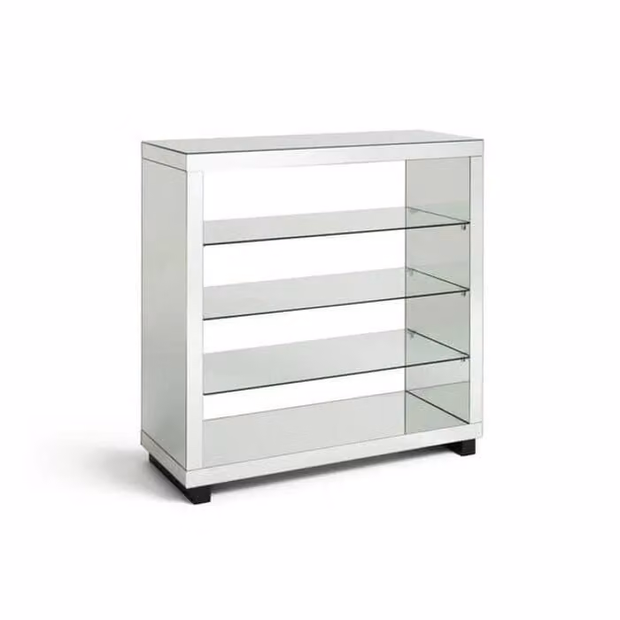 Sylvie Mirrored Console Table in Silver
