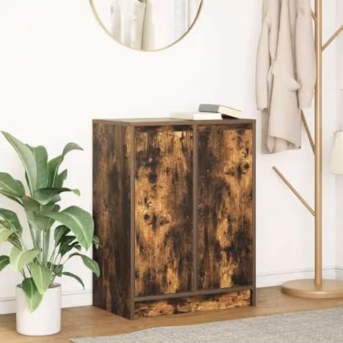 vidaXL Sideboard in Brown Smoked Oak, W/D/H: 57 x 34 x 76 cm – 2