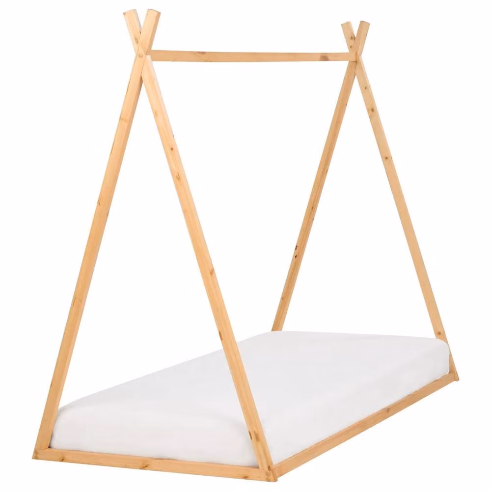 Wyld Haus Kids House Bed Frame in Brown Oiled Solid Pine, W/D/H: 90 x 190 cm – 2