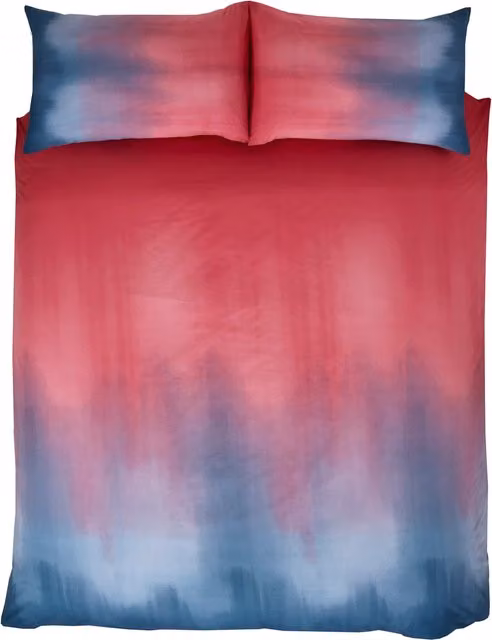 Rapport Home Red Graphic Modern Ombre Design Duvet Set, W: 140 cm, L: 200 cm